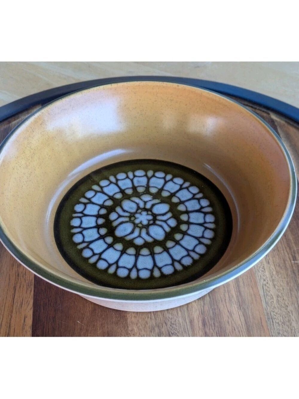 Premiere Gano Dura Stone Bowl P9201 Japan Stoneware Vintage 1970's 8.5" W  2.5"H